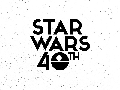 Star Wars 40 death star sans serif starwars