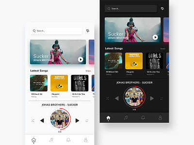 Music App app design mobile music app player songs ui