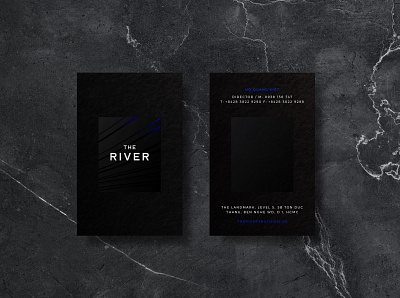 The River Thu Thiem Business Cards blackonblack business cards logo typography