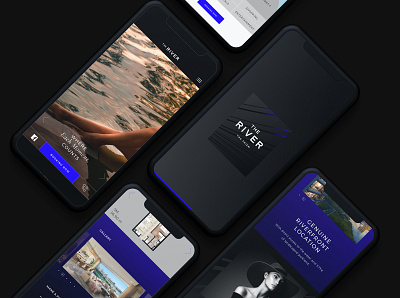 The River Thu Thiem colour logo luxury mobile mobile ui premium typography website