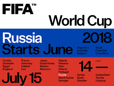 FIFA™ World Cup Poster poster typography worldcup