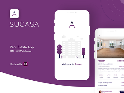 Sucasa - Real Estate App (iOS) app design illustration ios ios app design mobile app presentation ui ux