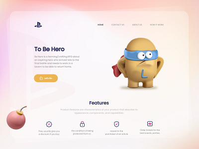 🎮 Be Hero Game Landing Page