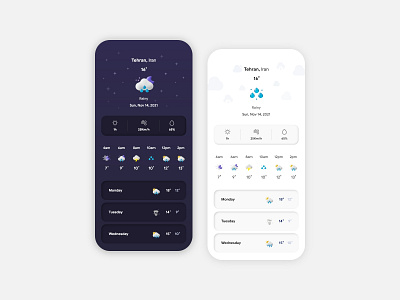 Weather app Neumorphism