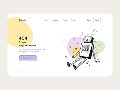 404 Page Not Found 008 404 404page color cta dailyui dailyui008 error graphic design illustration notfound ui