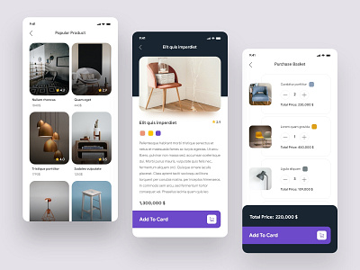 Store app basket chair chandelier color cta button hello dribble luster product product page purple star store uidesign uiux ux uxdesign