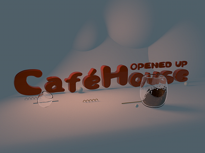 A Cover cafe caffe cinema4d practice