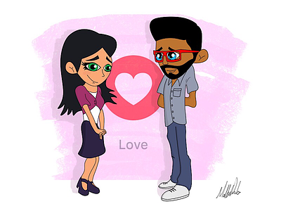 Love and Happiness adobe adobe illustrator cartoon character design characters dating facebook love happiness illustration love vectors