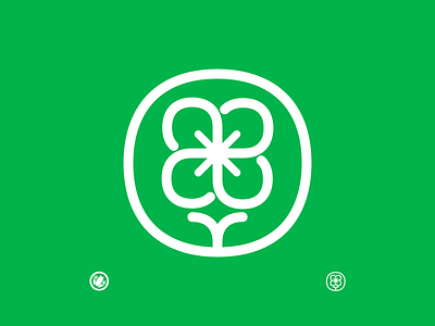 St Patricks clover icon illustrator logo logo design logo type lucky st patricks thick lines vector
