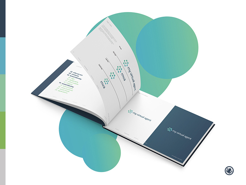 My Virtual Agent Brand Guidelines adobe illustrator machine learning machinelearning artificial intelligence adobe logodesigner brand creative logomarks logomark identity icon brand mark logo design illustration vector illustrator design branding logo