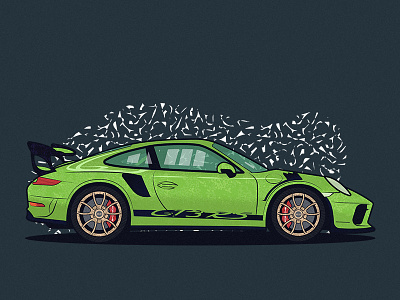 Porsche GT3 adobe adobe illustrator adobephotoshop automobile automotive cars design grain illustration illustrator noise noise shadow photoshop porsche porschegt3 supercar supercars texture thick lines vector