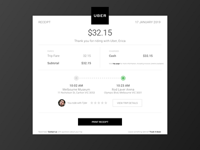 Daily UI - 017 Email Receipt