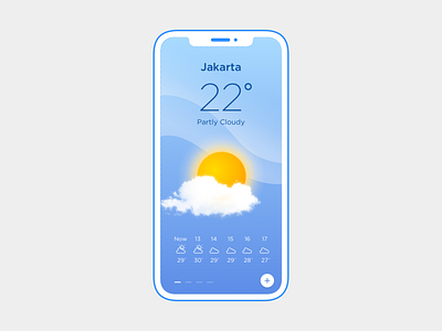 Daily UI - 037 Weather dailyui dailyui 037 design graphic simple temperature ui weather weather app