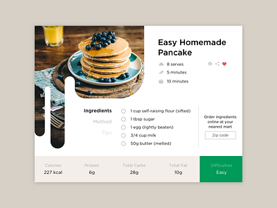 Daily UI - 040 Recipe