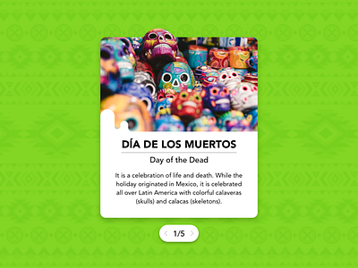 Daily UI - 045 Info Card 45 card dailyui design dia de los muertos graphic info info card mexican mexico ui