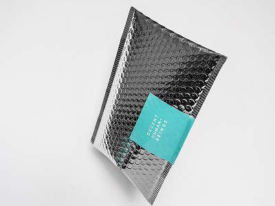 Silver metallic bubble mailer packaging branding bubble mailer mailer metallic minimalist minimalist design minimalist logo minimalistic packaging packaging design silver silver foil teal