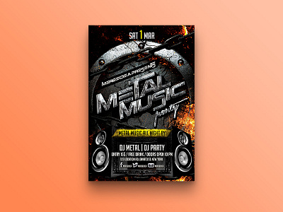 Metal Music Party Flyer