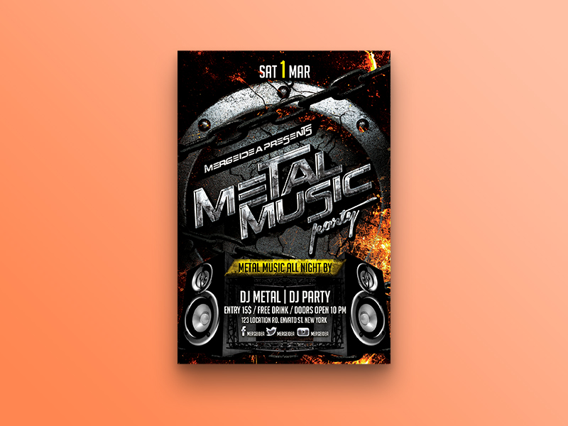 Metal Music Flyer Templates from GraphicRiver