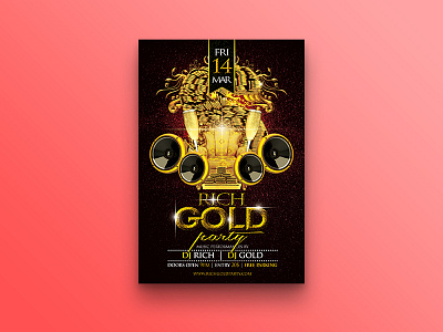 Rich Gold Party Flyer