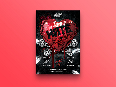 Hate Valentines Day Party Flyer