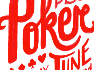 Poker poker invitation hand drawn wacom hearts spades clubs