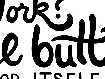 Butt butt hand drawn typography