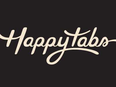 Happy Tabs #1 handdrawn happy hour logotype script typography