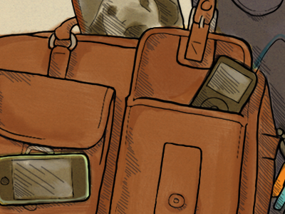 Fill Your Bag #1 bag book illustration iphone ipod wacom