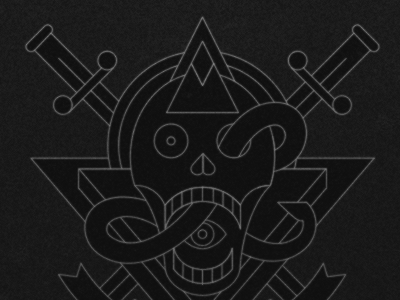 Bedlam WIP album cover designersmx eyes metal mixtape music skull snakes swords