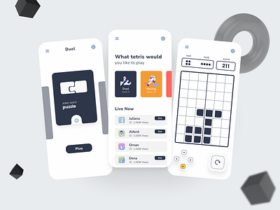 Tetris Game UI Design