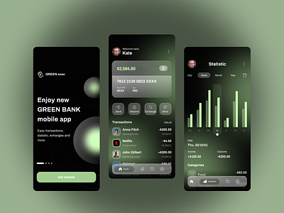 Banking App app design mobile ui uidesign ux ux ui