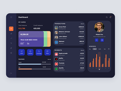 Banking Dashboard design ui uidesign ux ux ui web