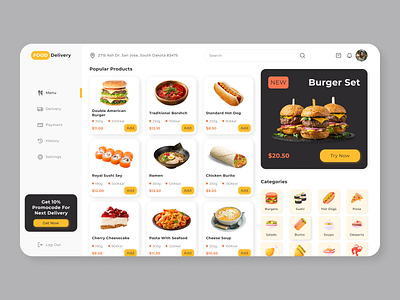 Food Delivery App design ui uidesign ux ux ui web webdesign