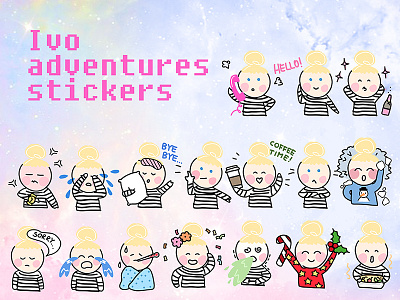 Hello! It's me! :) appstore emoji illustration imessage ios ivo stickers stickerspack