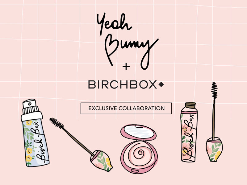 Exclusive collaboration. Yeah Bunny x BIRCHBOX pink pattern fashion cosmetics yeahbunny birchbox collaboration drawing illustration