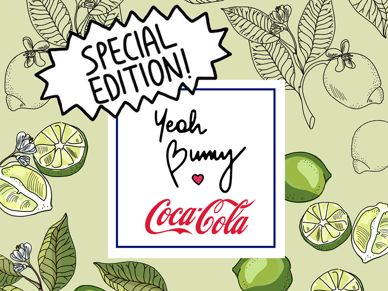 Exclusive collaboration. Yeah Bunny x COCA COLA flowers limited fruits pink pattern fashion cosmetics yeahbunny cocacola collaboration drawing illustration