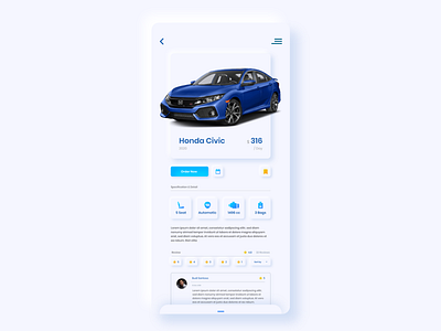 Car Rental App | Neumorphic Exploration app app design blue booking car rent car rental colors gradient light minimal mobile mobile ui neumorphism rent rent a car shadow simple ui skeuomorphic uiux