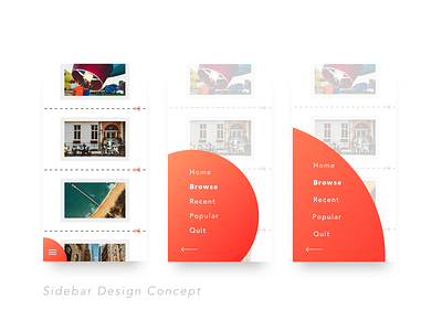 Sidebar Design Concept creative idea menu mobile side side nav side navigation sidebar sidebar menu ui ux