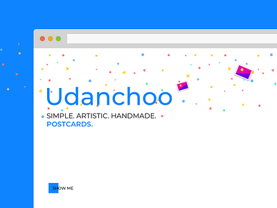 Desktop Landing Page creative design landing page postcards udanchoo ui ux web