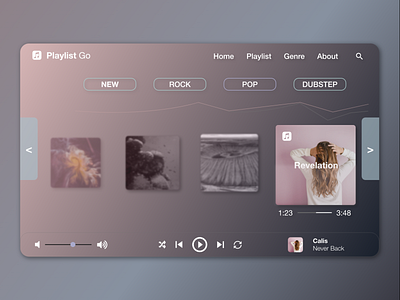 UI Playlist GO app design icon ux web website