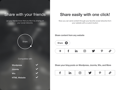 Social Share Buton buton design share ui ux web website