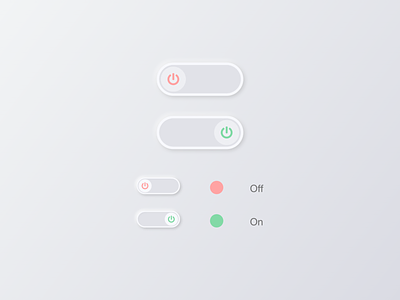 On-Off Switch buton design illustration ui ux vector