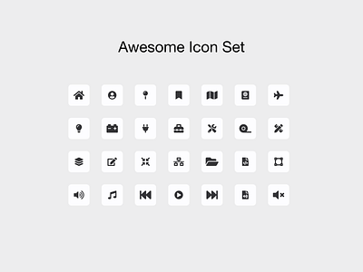 Font Awesome - Icon Set app design icon iconset illustration ui ux vector web