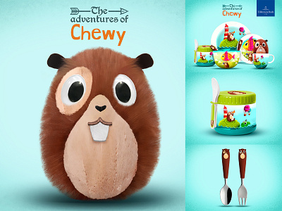 Adventures of Chewy & Lily branding design illustration
