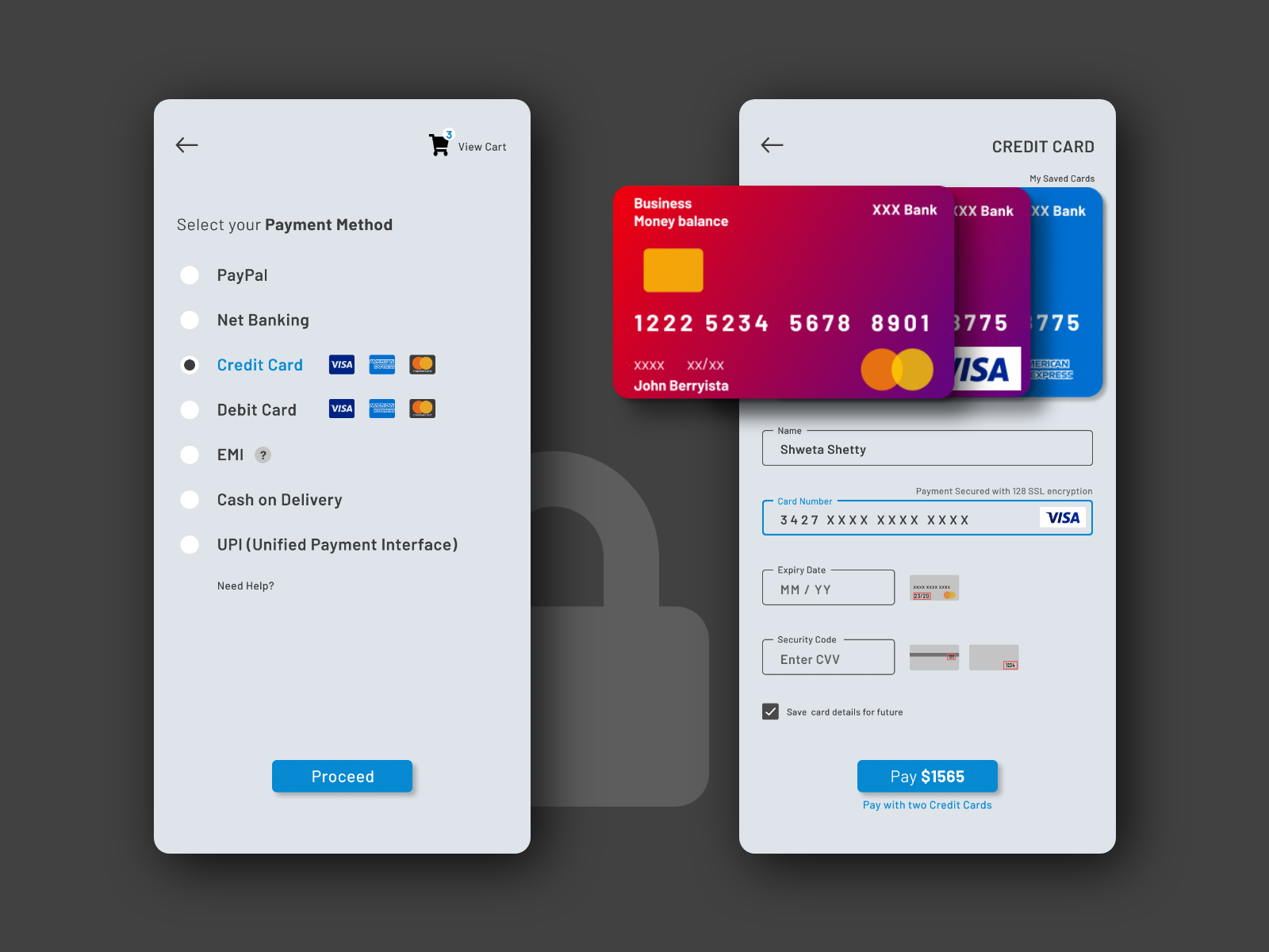 Credit Card Checkout Ui By Harnoor Bhullar On Dribbble 1988