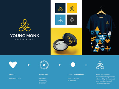 Young Monk Brand Identity adobe illustrator brand identity branding corporate identity design graphic design logo logo concept logo design typography