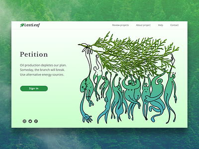 Save the Earth: hero section ecology green hero saction illistration nature nature illustration petition save the earth web web design