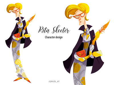 Rita Skeeter character design character characterdesign design harry illuatration illustration illustrator potter vecor