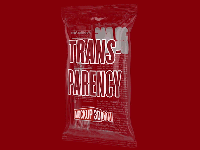 Transparent 3D Online with Mockup 3D bag layers packaging photoshop snack transparency transparent