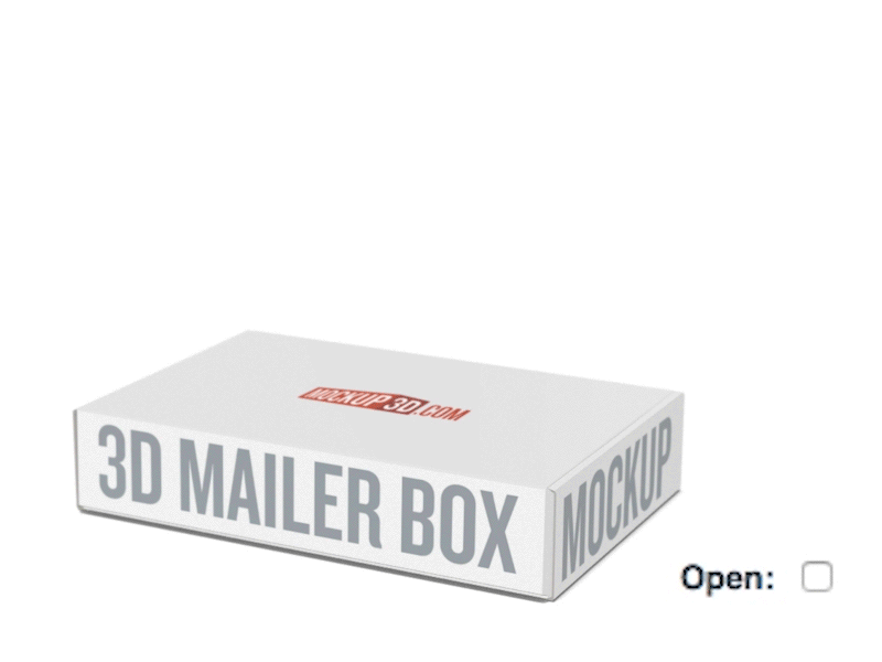 Mailer Box 3D Mockup by Jeremy Scharlack on Dribbble